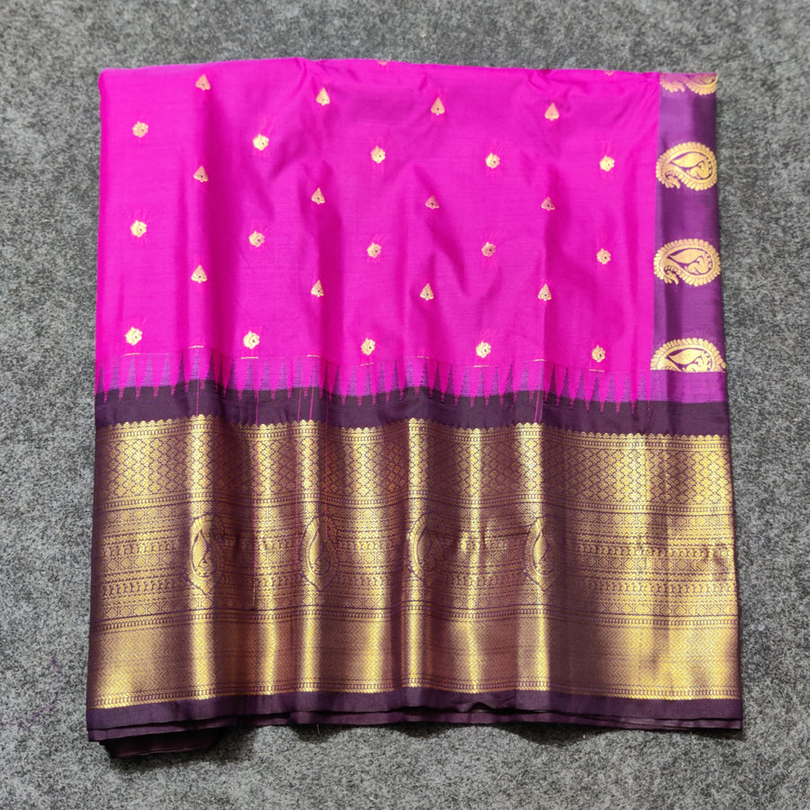 Gadwal Semi Silk Saree - GSM36