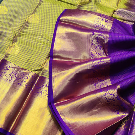 Kanchi Pure Checks Handloom Pattu Saree - KMP165