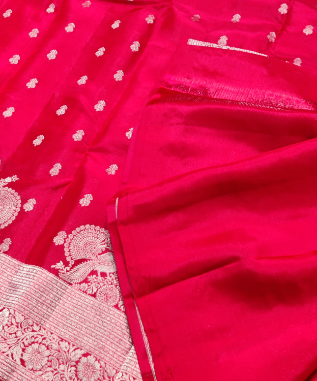 Kanchi Pure Red Saree - KPM899