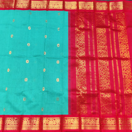 Gadwal Cotton With Butta Saree - GS07