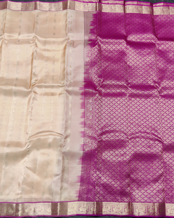 Kanchipattu small border saree - KMP205 alternate view