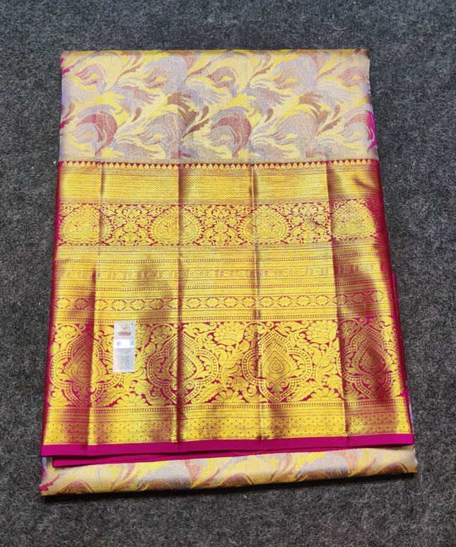 Kanchi Meenakari Brocade Pure handloom Silk Saree - KMP1798