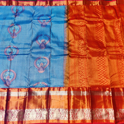 Kanchi pattu half fine Bridal Saree -HF278