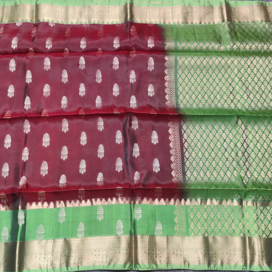 Lightweight pattu Scurt Border Saree - LWP357