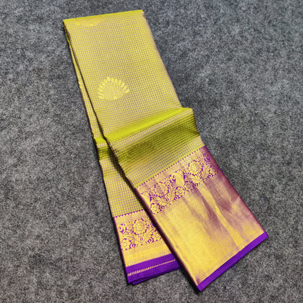 Kanchi Pure Checks Handloom Pattu Saree - KMP165