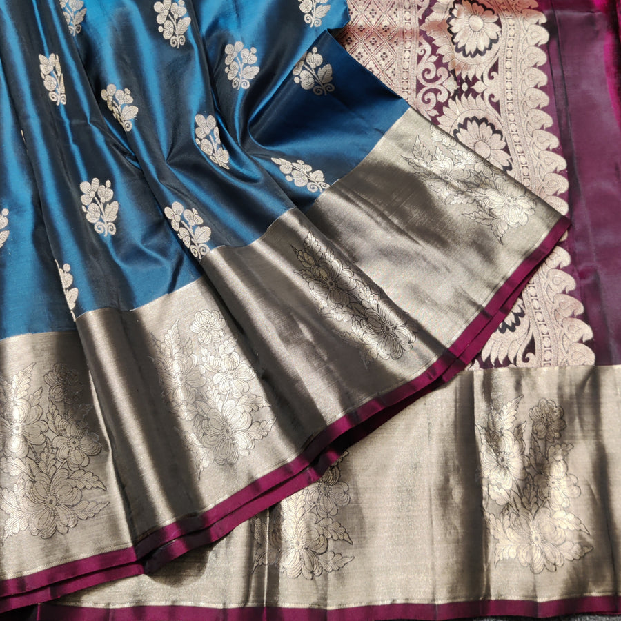 Lightweight pattu Scurt Border Saree - LWP409