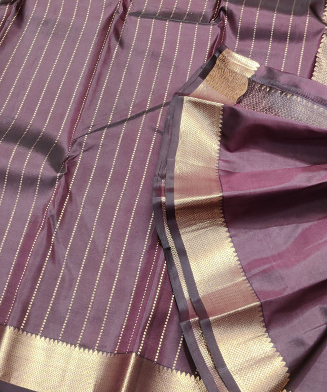 Kanchi pattu small border saree - KMP257