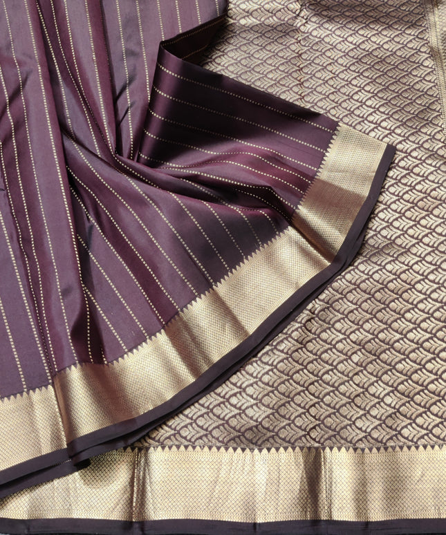 Kanchi pattu small border saree - KMP257