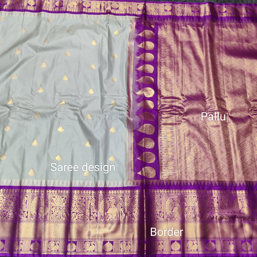 Gadwal Semi Silk Saree - GSM05