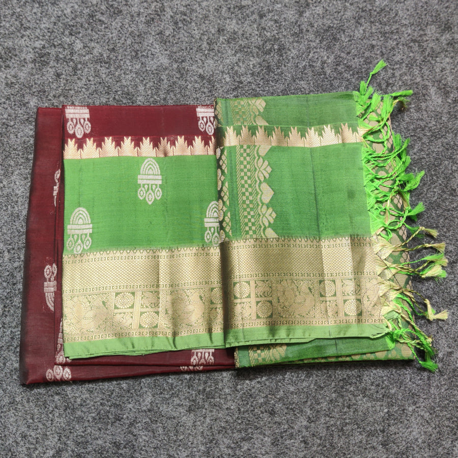 Lightweight pattu Scurt Border Saree - LWP357