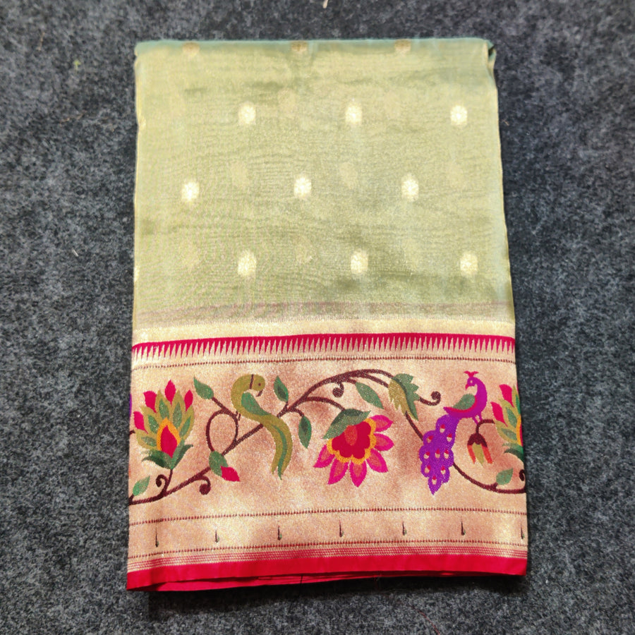 Banaras Tissue Paithani silk saree - BRS18