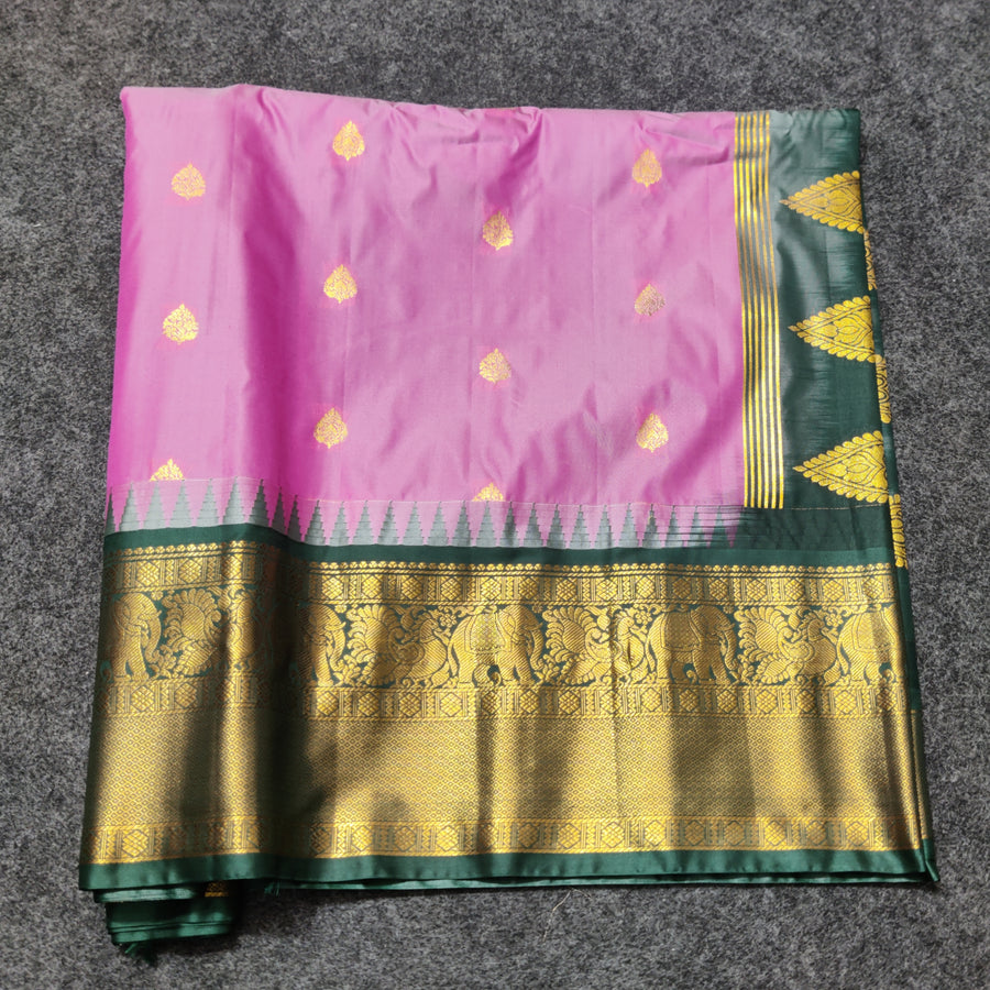 Gadwal Semi Silk Saree - GSM19