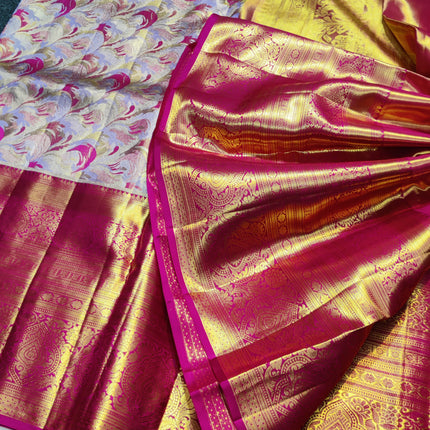 Kanchi Meenakari Brocade Pure handloom Silk Saree - KMP1798