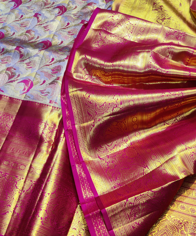 Kanchi Meenakari Brocade Pure handloom Silk Saree - KMP1798