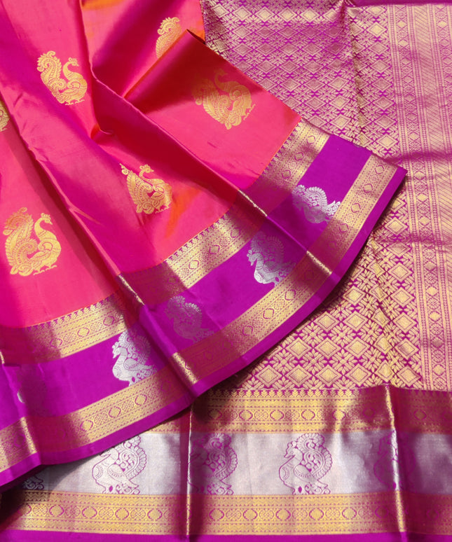 Kanchi Kuttu Vintage Handloom Pattu Saree - KMP3040