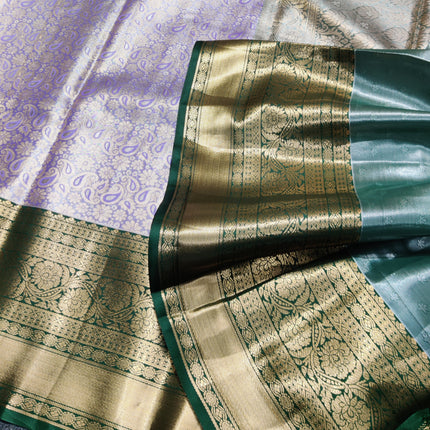 Kanchi pattu Semi Lavender Saree -KS31
