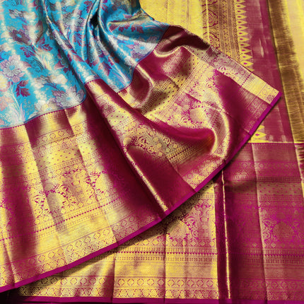 Kanchi Meenakari Brocade Pure handloom Silk Saree - KMP1797
