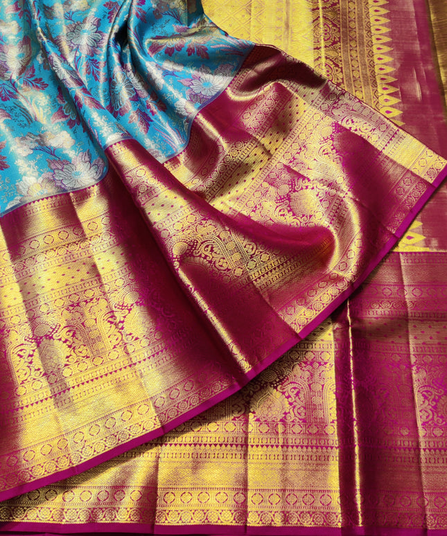 Kanchi Meenakari Brocade Pure handloom Silk Saree - KMP1797