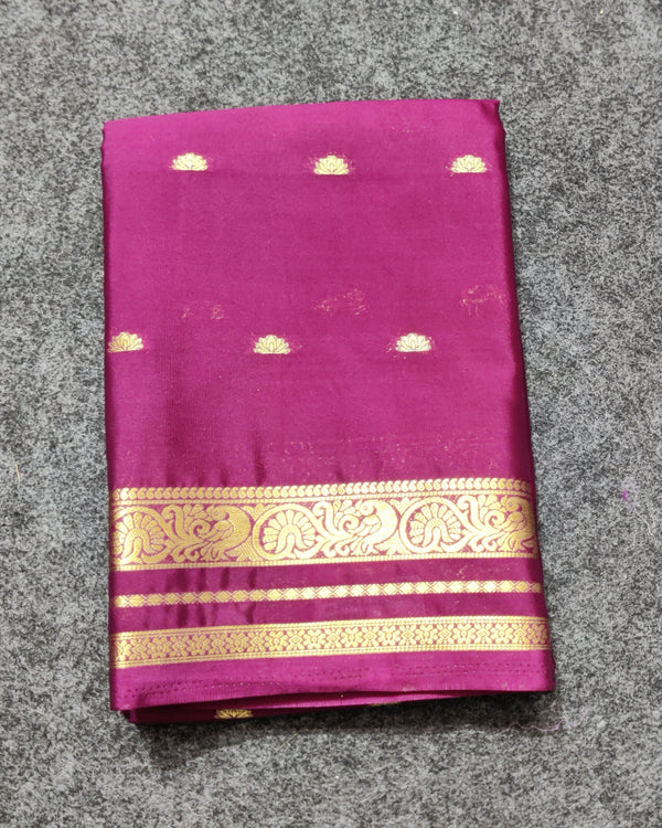 Mysore crepe semi silk saree - M13