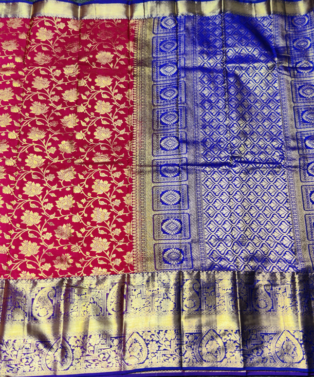 Kanchi pattu half fine Bridal Saree -HF282