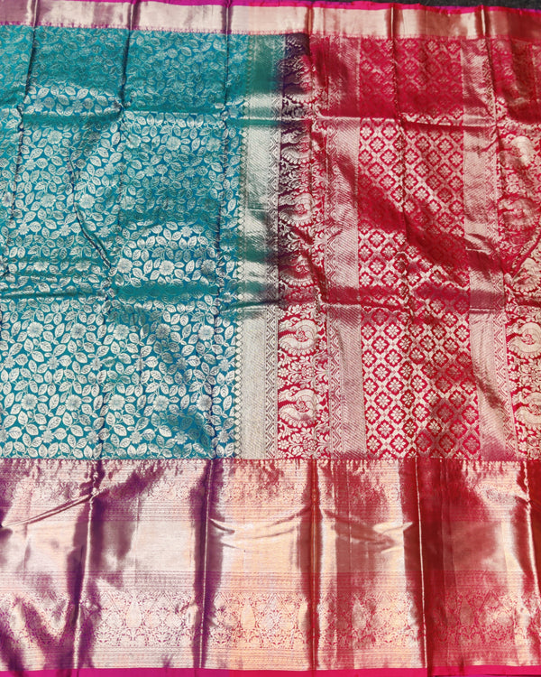 Kanchi pattu half fine bridal wear saree HF34 alternate view
