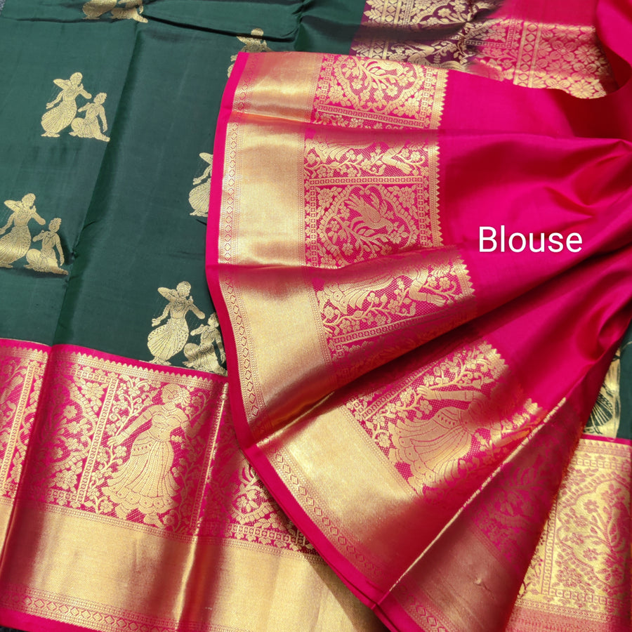 50% off Kanchi kuttu vintage Handloom saree - KMP83