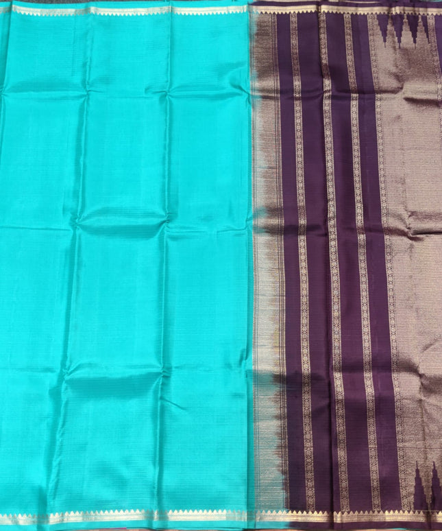 Kanchi pattu small border saree - KMP2032