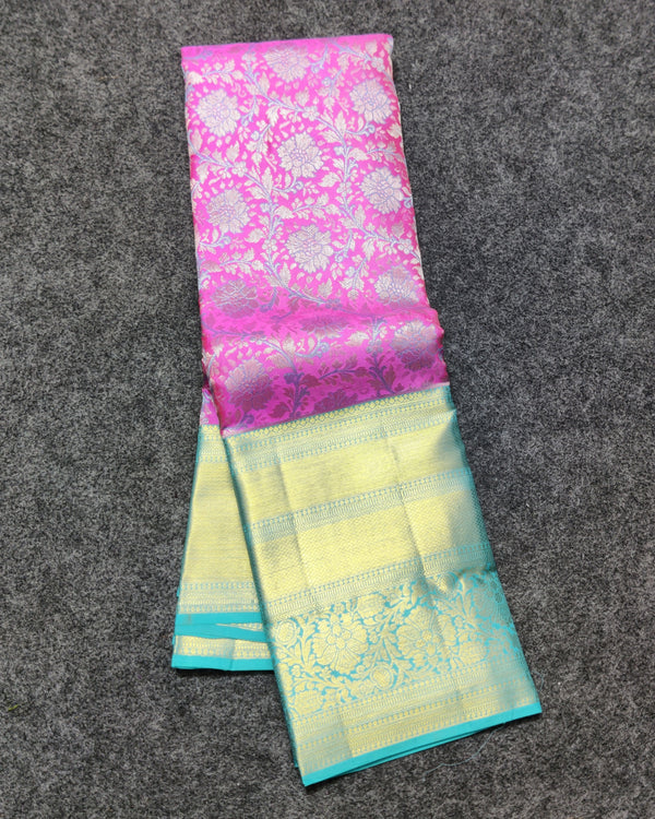Kanchi Meenakari Brocade Pure handloom Silk Saree - KMP3213