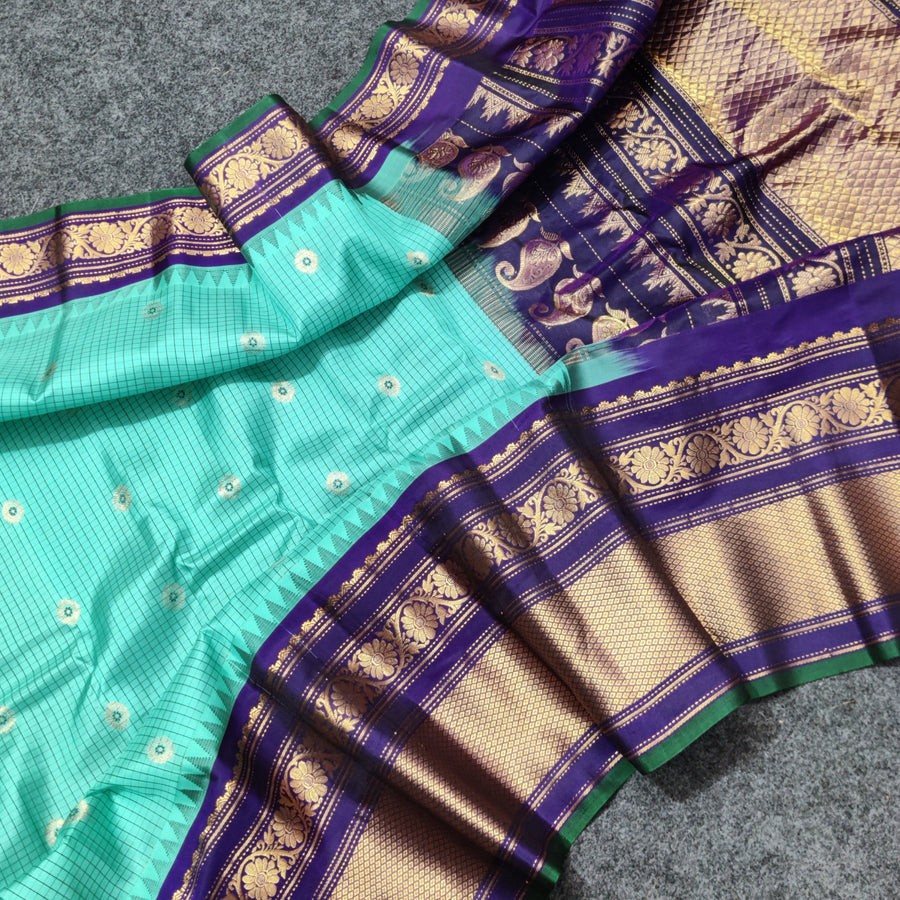 Gadwal Handloom pure silk- GPS41