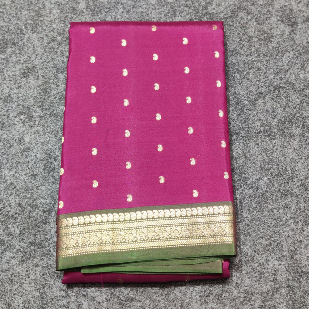 Kanchi Handloom Pure Silk Small Border Saree – KMP263