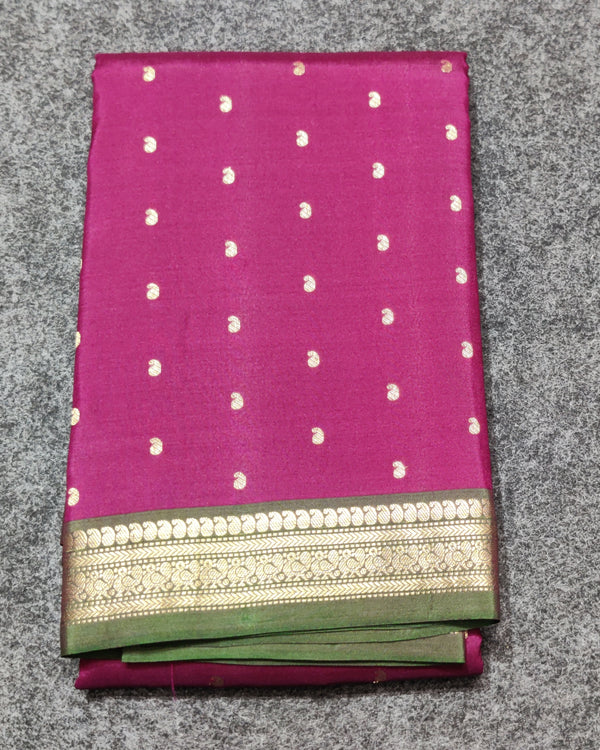 Kanchi Handloom Pure Silk Small Border Saree – KMP263