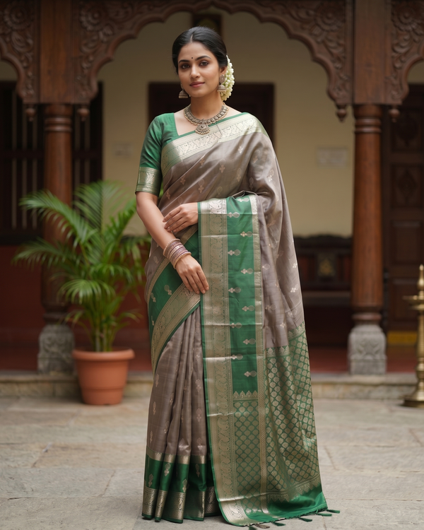 Lightweight pattu Scurt Border Saree - LWP313