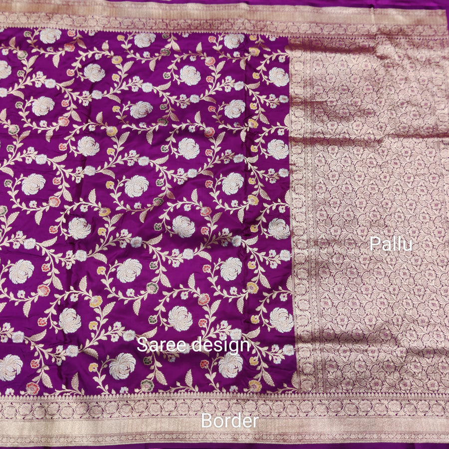Banaras Katan Allover Meenakari - BRS43