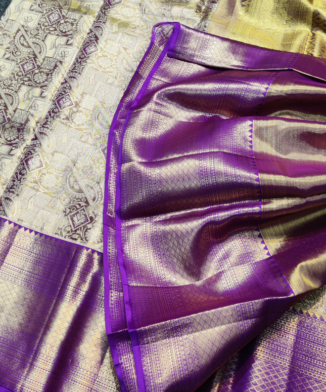 Kanchi Pattu Wedding Sarees @50% Off -KMP1951