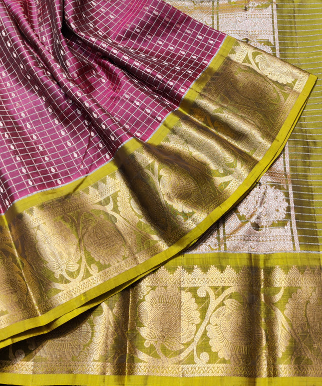 Kanchi Pure silk check - KMP2000