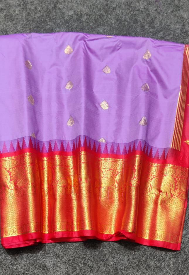 Gadwal Semi Silk Saree - GSM19