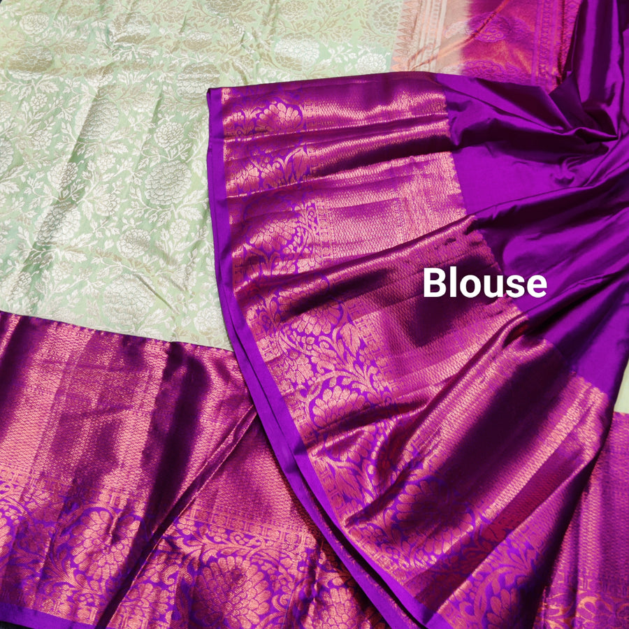 Kanchi pattu half fine bridal wear saree HF08