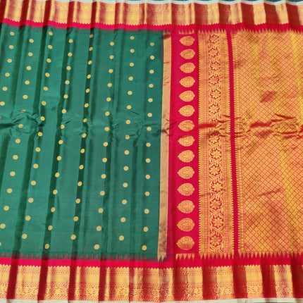 Gadwal Pure silk check Saree - GPS189