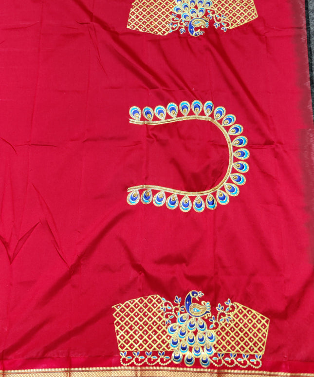 Gadwal Paithani Soft Silk Saree with work blouse- GSM08
