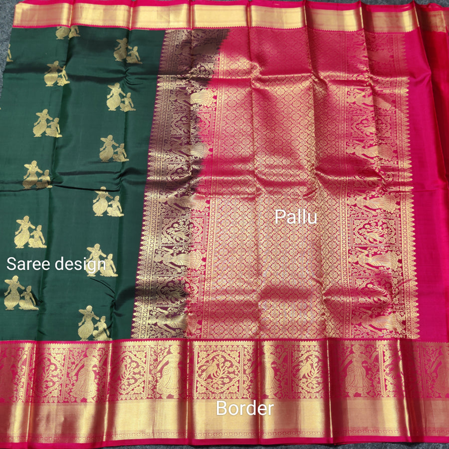 50% off Kanchi kuttu vintage Handloom saree - KMP83
