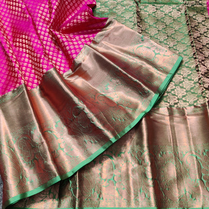 Kanchi pattu half fine Bridal Saree -HF274
