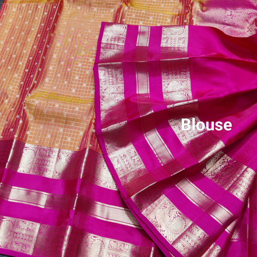 Kanchi Vintage Gap border pattu - KMP101