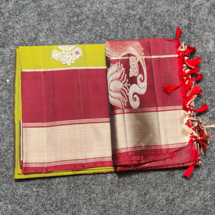 Lightweight pattu Scurt Border Saree - LWP88