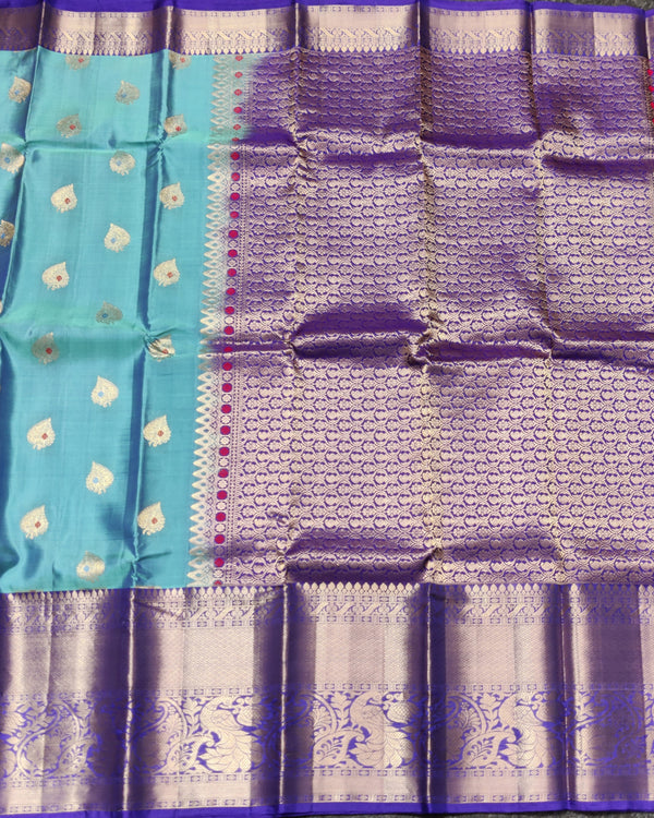 Kanchi Vintage Gap border pattu - KMP253 alternate view