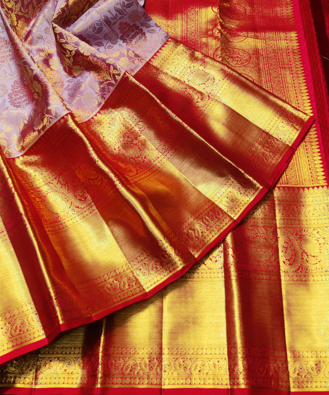 Kanchi Meenakari Brocade Pure handloom Silk Saree - KMP1641