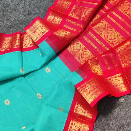 Gadwal Cotton With Butta Saree - GS07