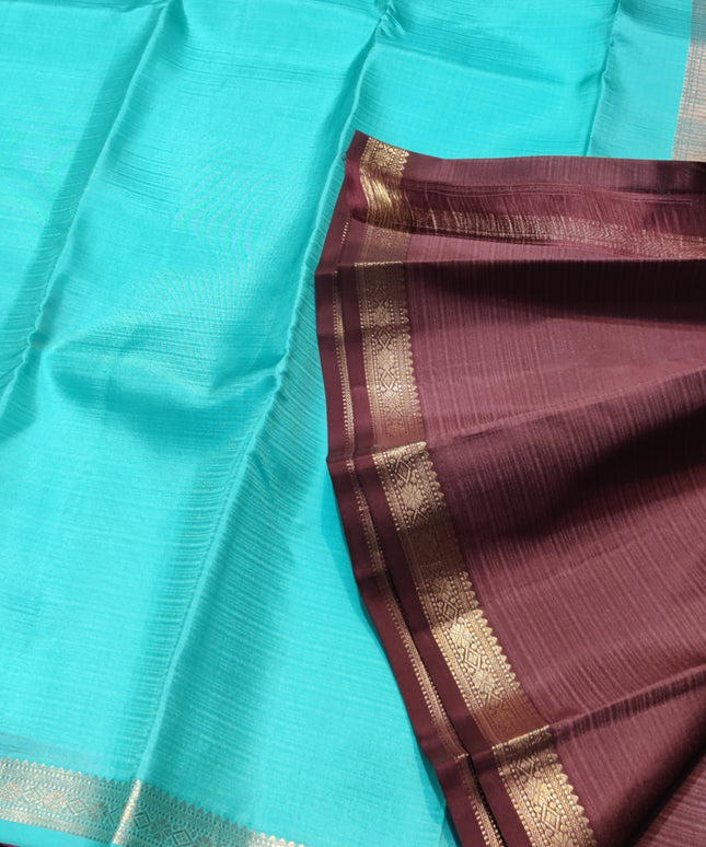 Kanchi pattu small border saree - KMP3013