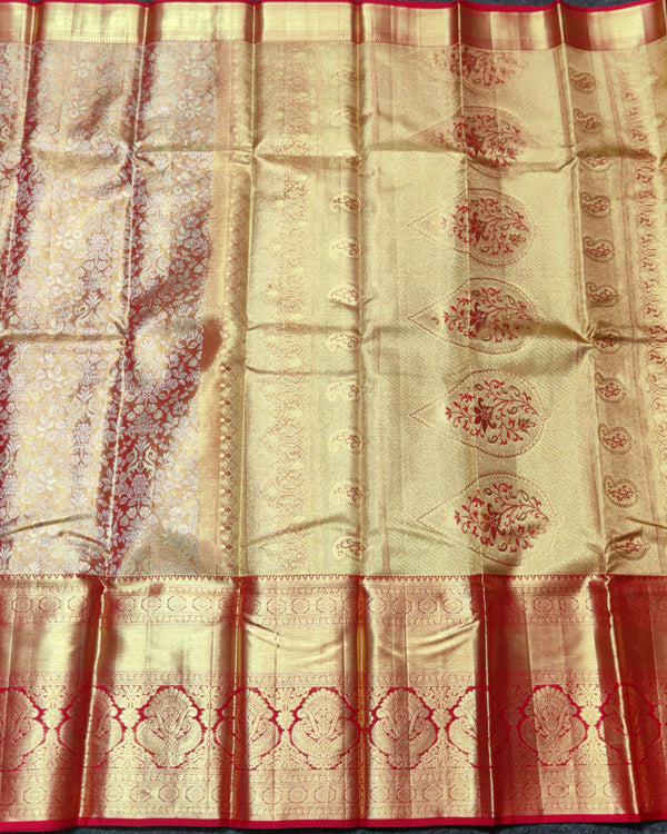 Kanchi Pattu Wedding Saree @35% Off -KMP62 alternate view