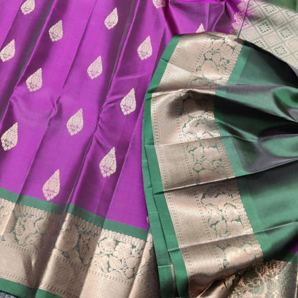 Kanchi Vintage Small border pattu - KMP171