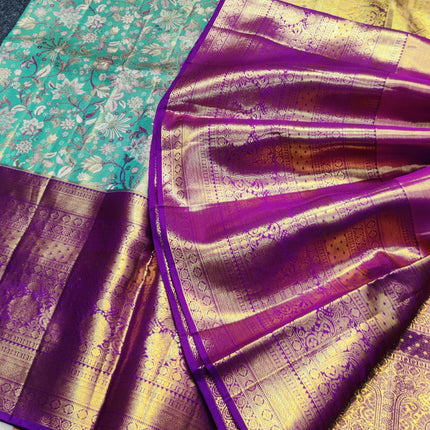 Kanchi Meenakari Brocade Pure handloom Silk Saree - KMP1795